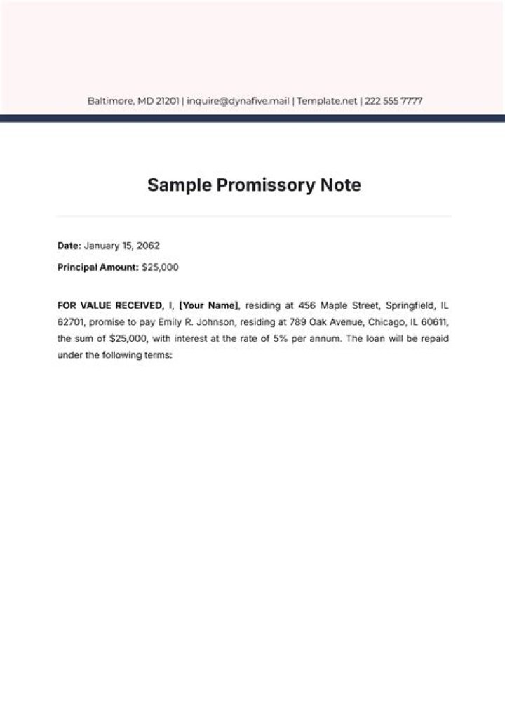 Is promissory note allowed in hospital?