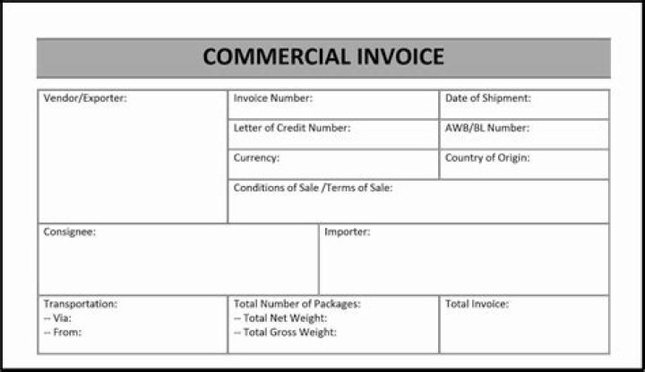 Is tax invoice same as commercial invoice?