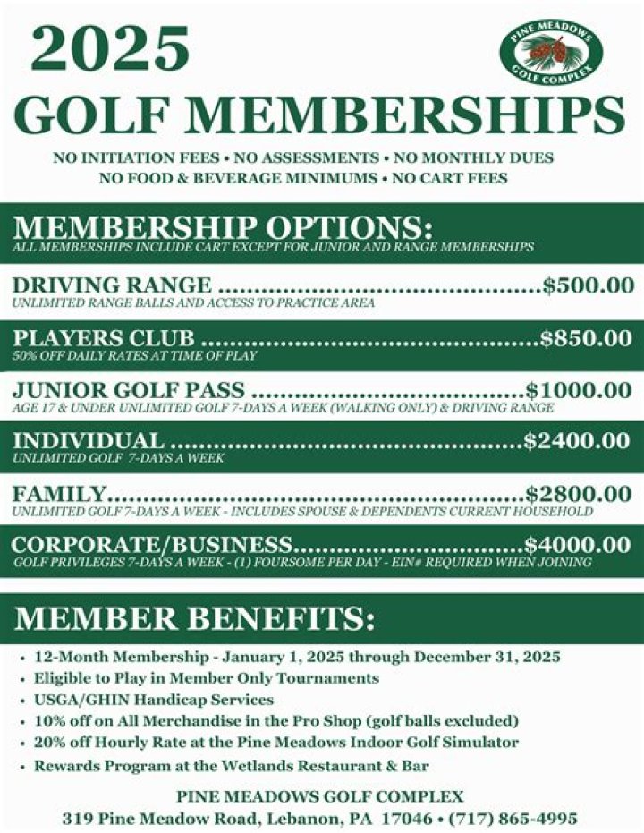 Is there VAT on golf club membership fees?