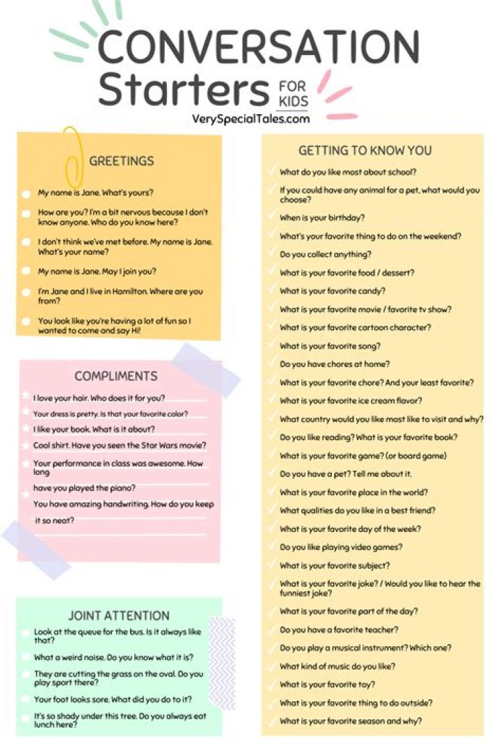 What are good conversation starters with a guy?