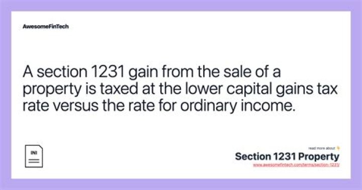 What are section 1231 gains taxed at?