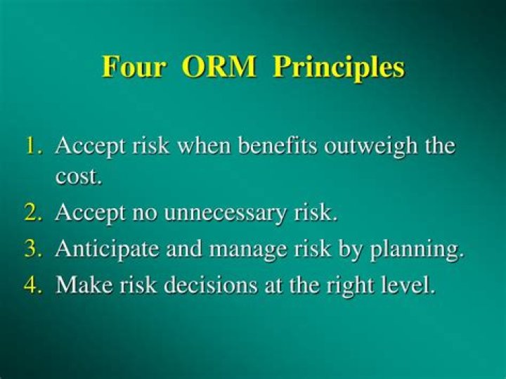 What are the 4 principles of ORM?