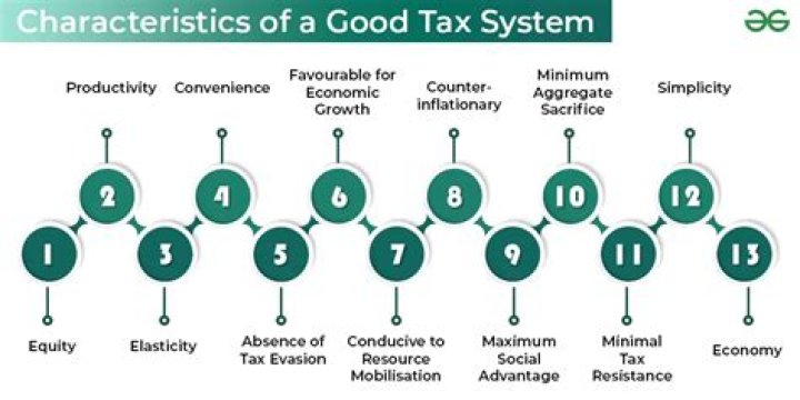 What are the key principles of a good tax system?