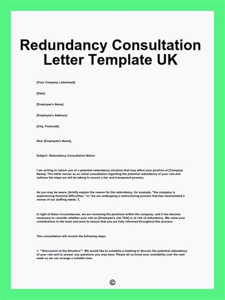 What are the stages of redundancy consultation?