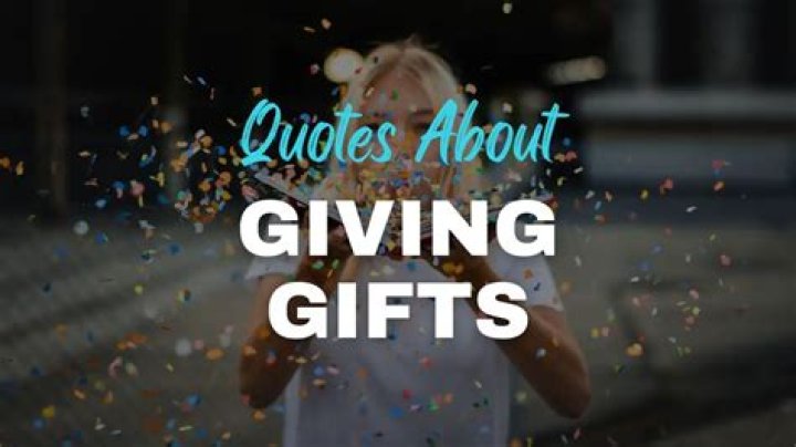 What are the things you consider when giving gifts?