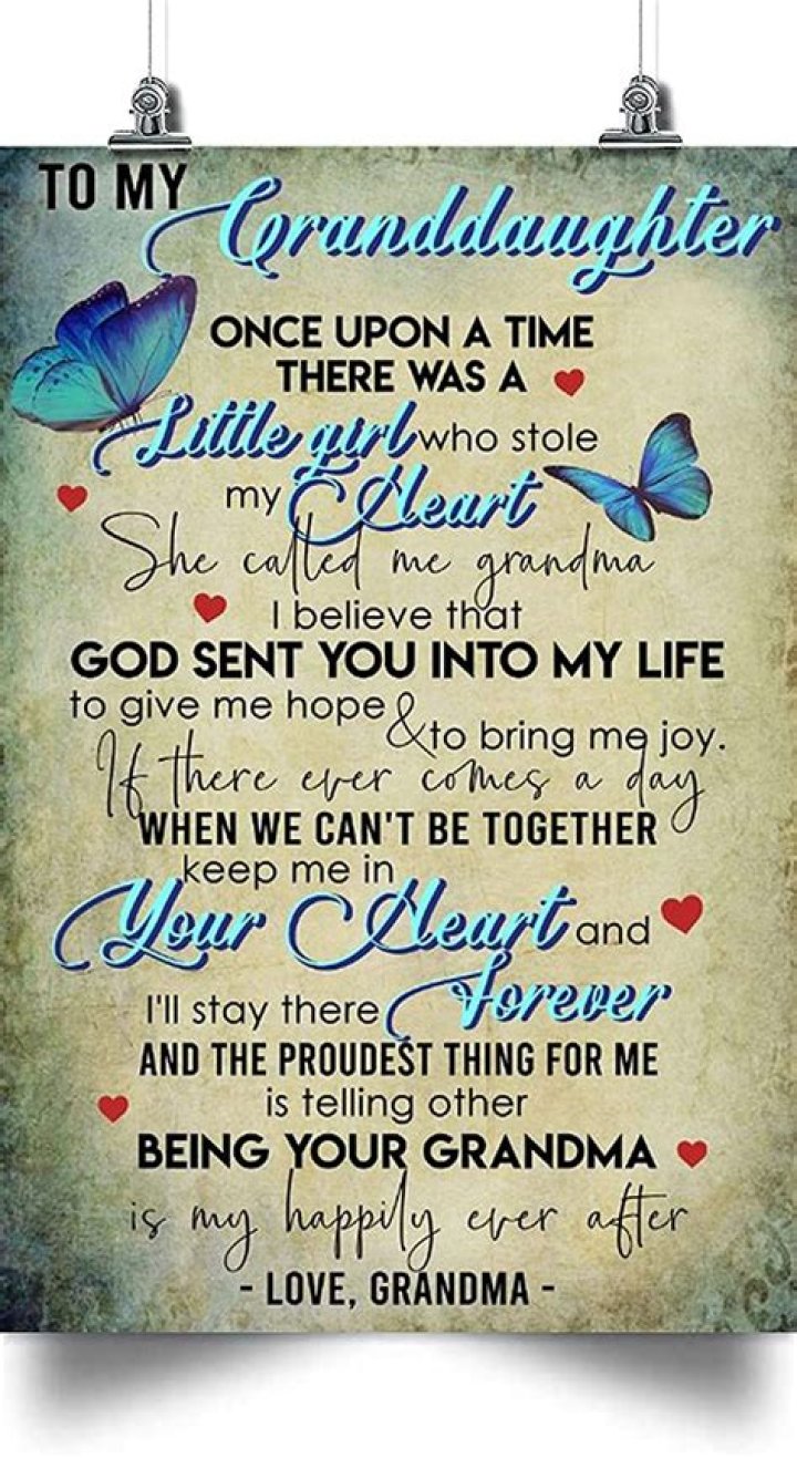 What can I say to my granddaughter?