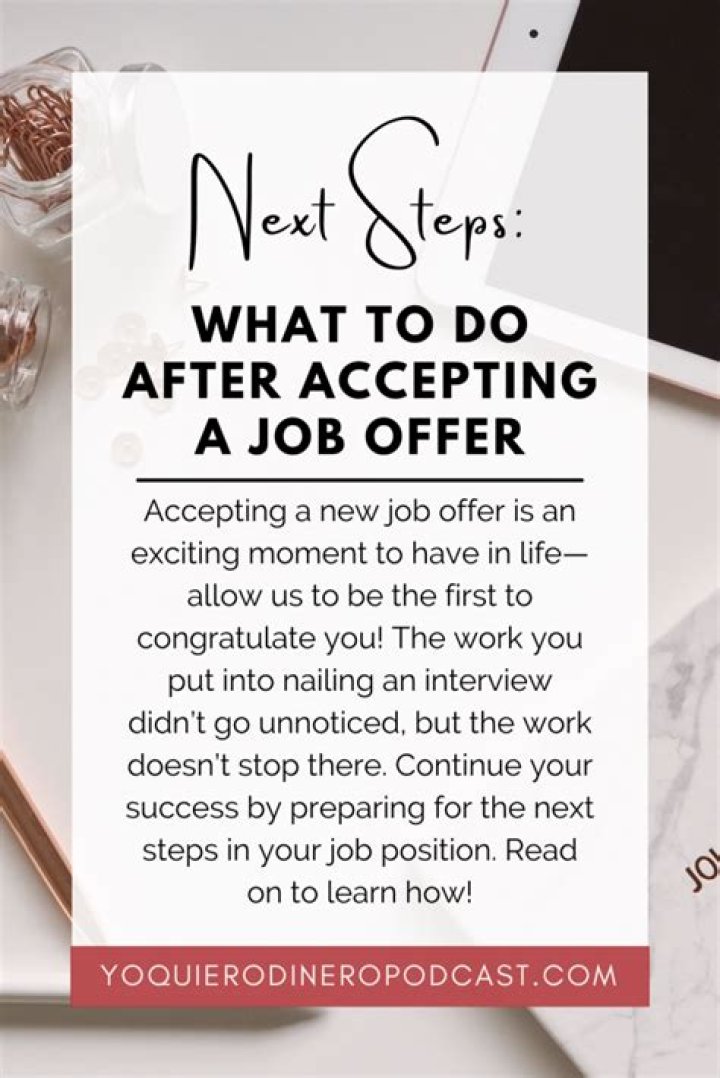 What do you consider in accepting a new job?