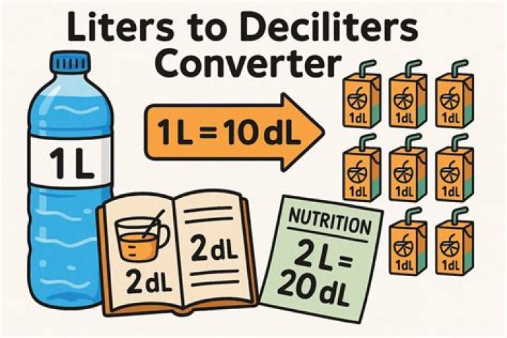 What does 2 Deciliters equal in liters?