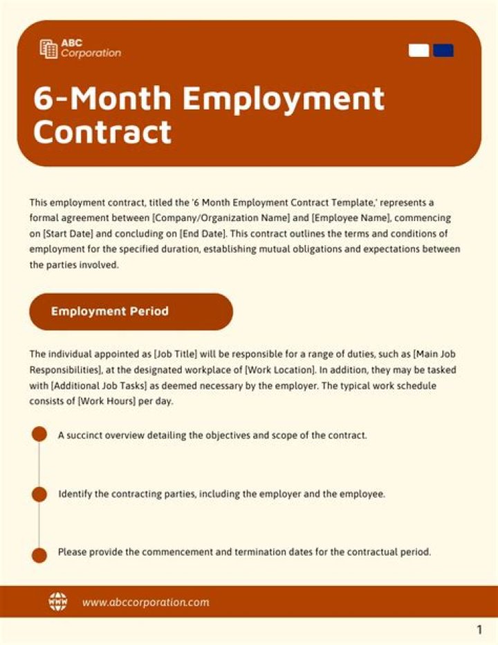 What does a 6 month contract job mean?