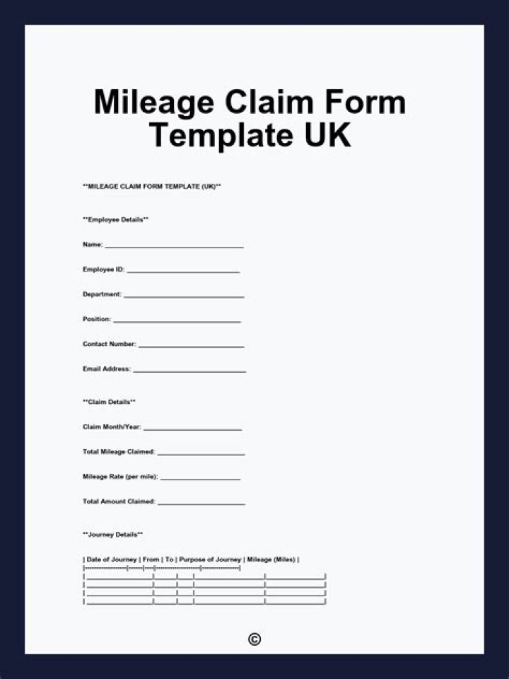What does a mileage claim cover?