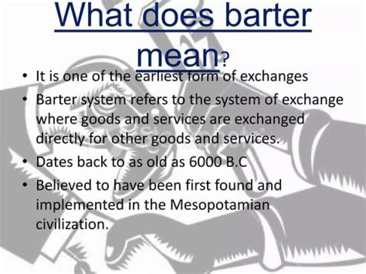 What does barter basis mean?