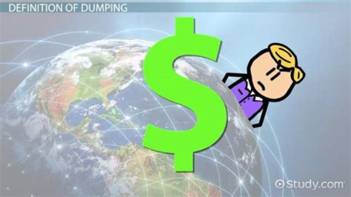 What does dumping mean in economics?