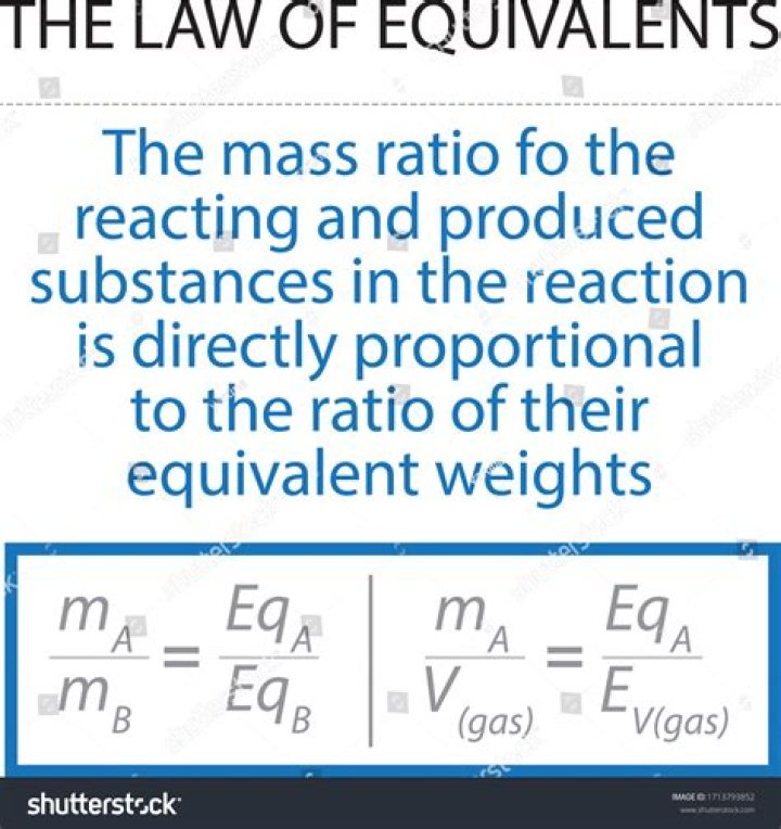 What does equivalents mean in chemistry?