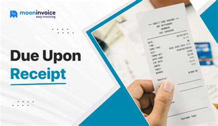 What does it mean pay upon receipt?