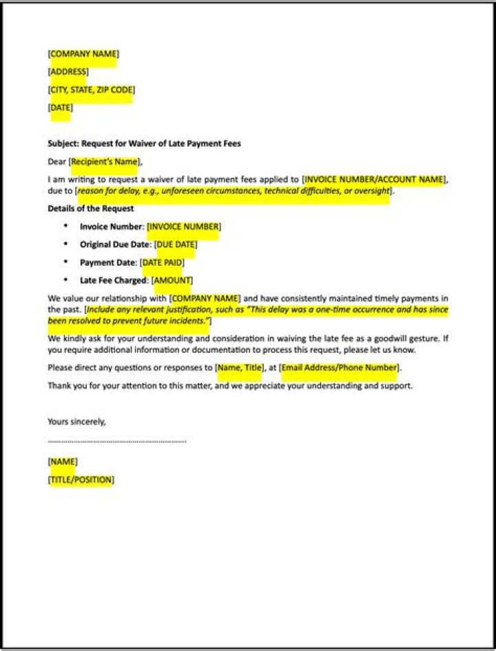 What does it mean to waive a late fee?