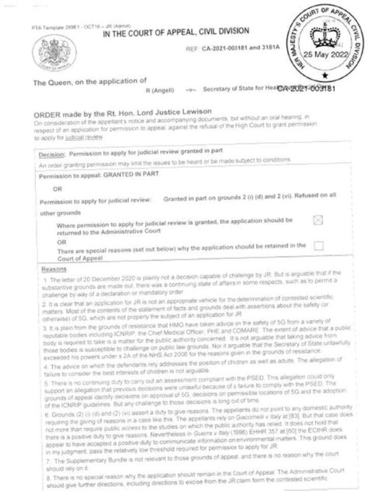 What does it mean when a court order is discharged?