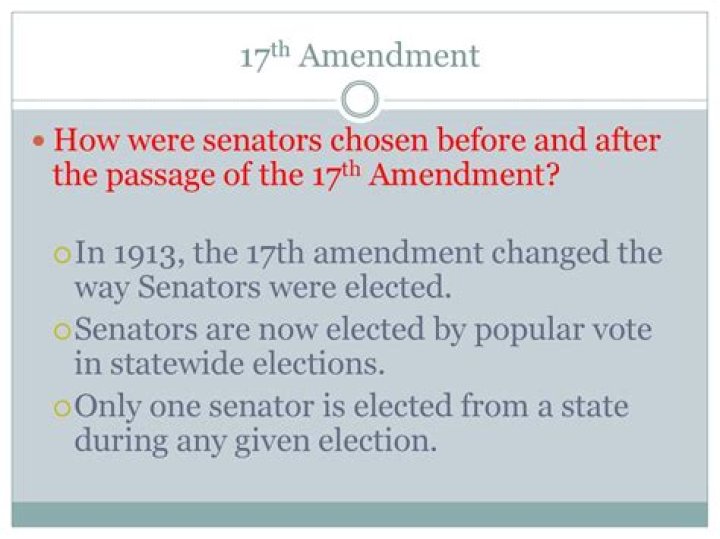 What does the 17th Amendment create?