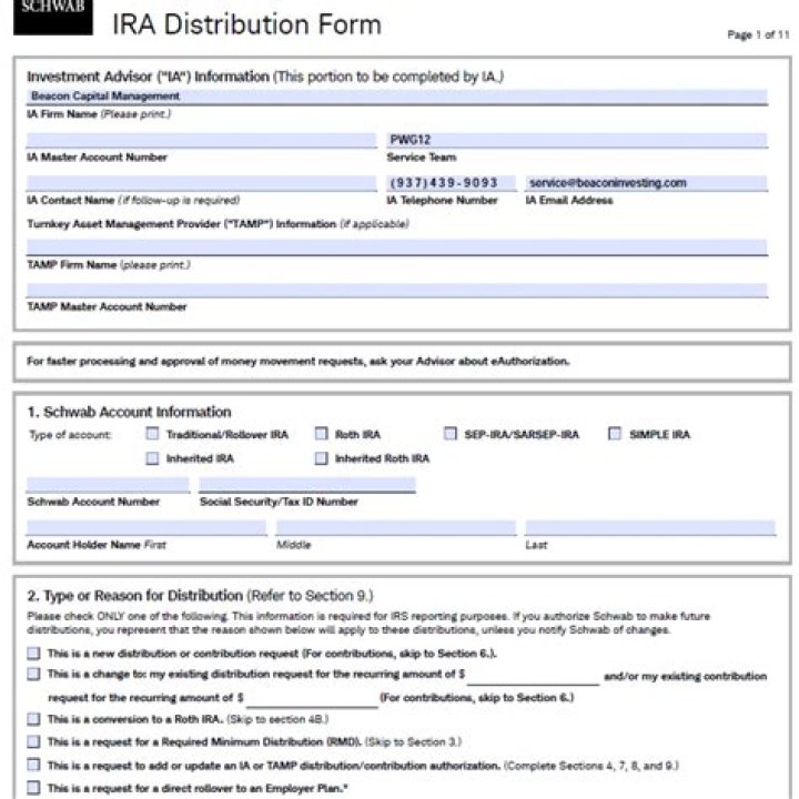 What form reports IRA distribution?