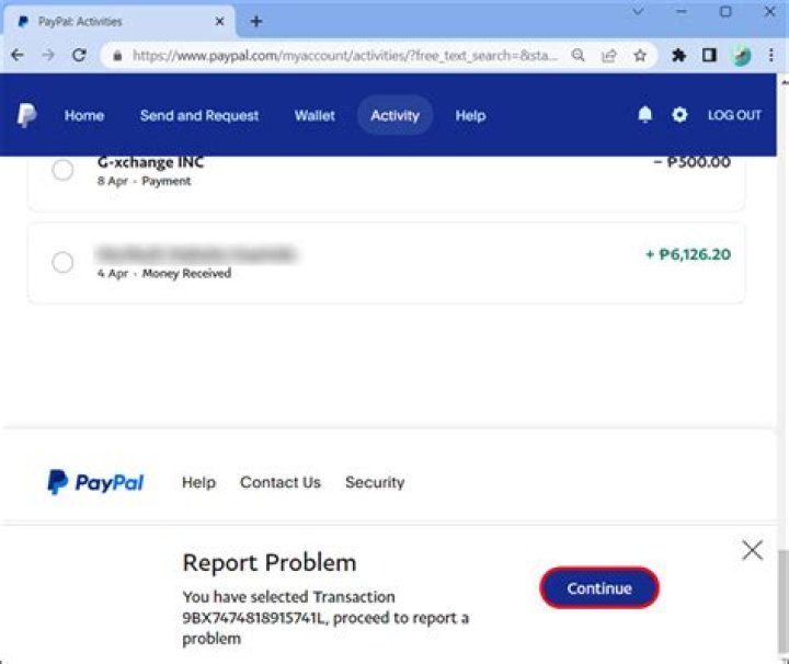 What happens if you report unauthorized activity on PayPal?
