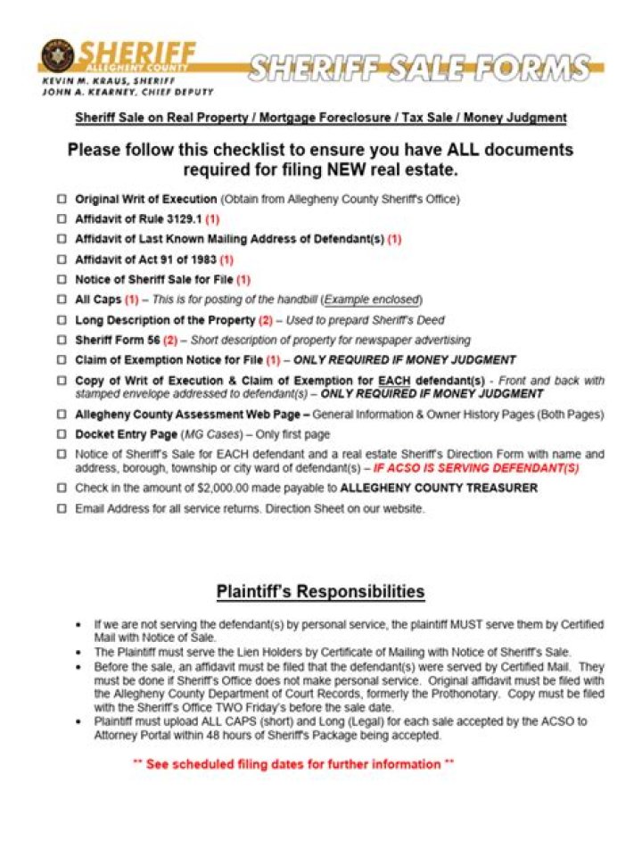 What happens when your house goes up for sheriff sale?