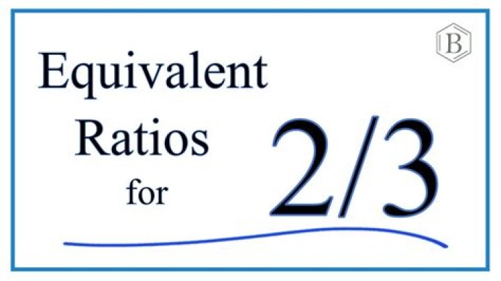 What is 2/3 as a ratio?