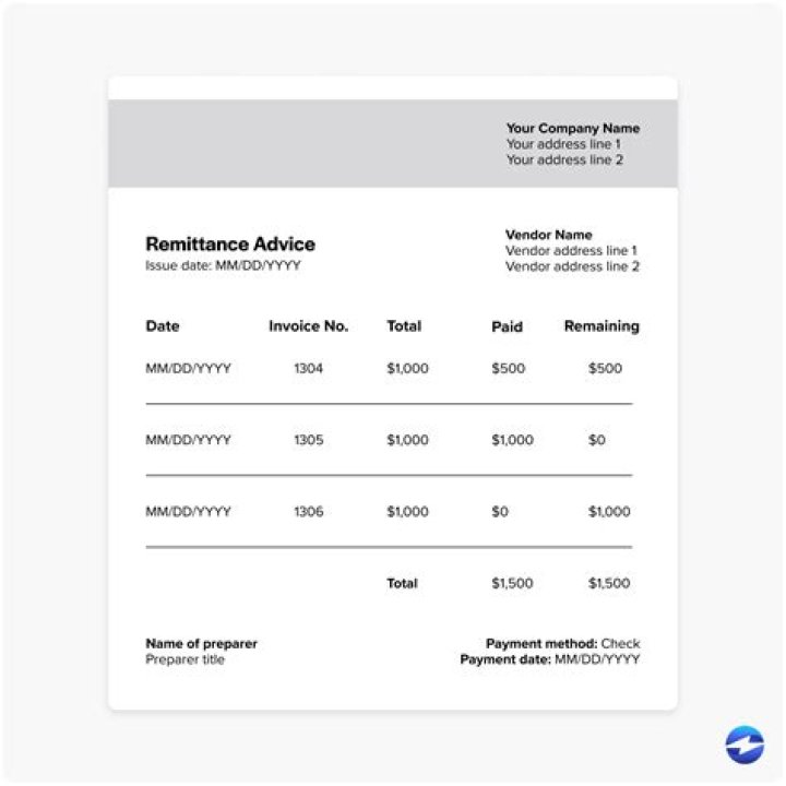 What is a advice note business?