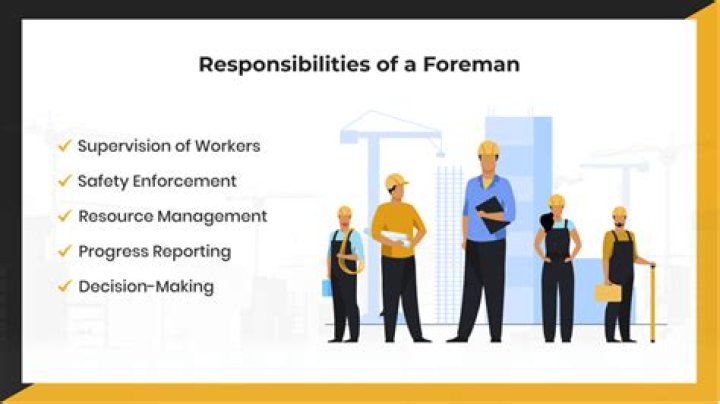 What is a construction foreman responsibilities?