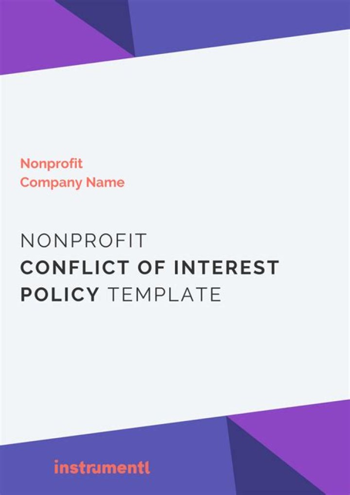 What is a nonprofit conflict of interest policy?