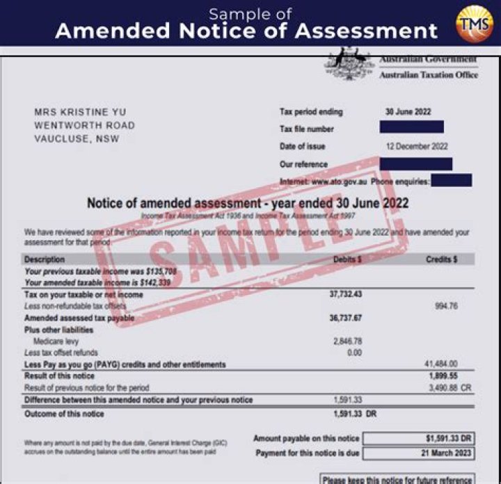 What is a notice of examination?
