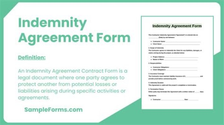 What is a signed indemnity form?