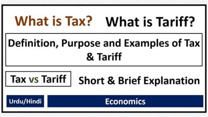 What is a tariff a tax on?