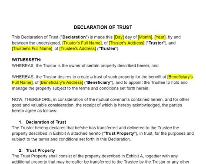 What is a trust by Declaration?