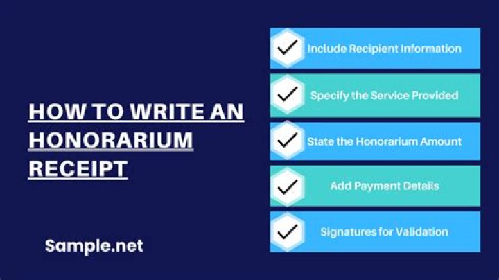 What is an honorarium check?