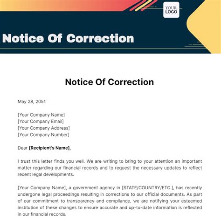 What is correction of error?
