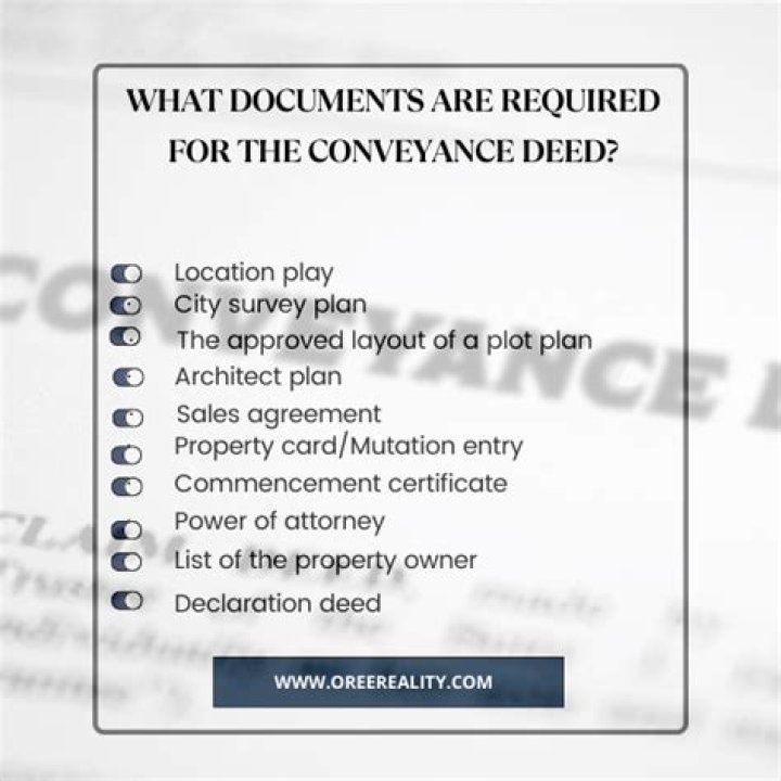 What is execution of conveyance deed?