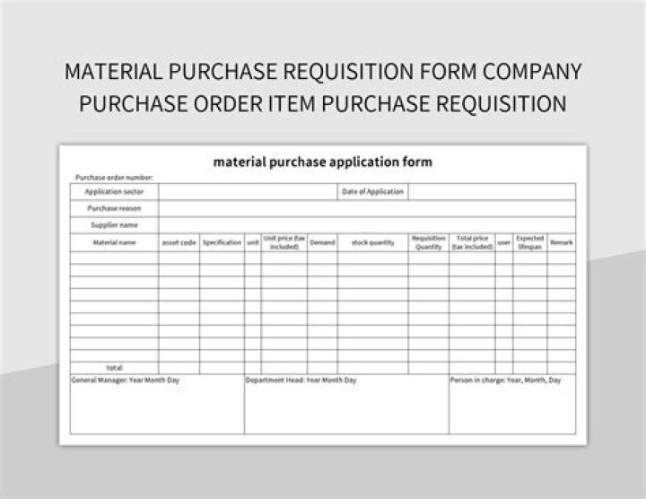 What is material purchase order?