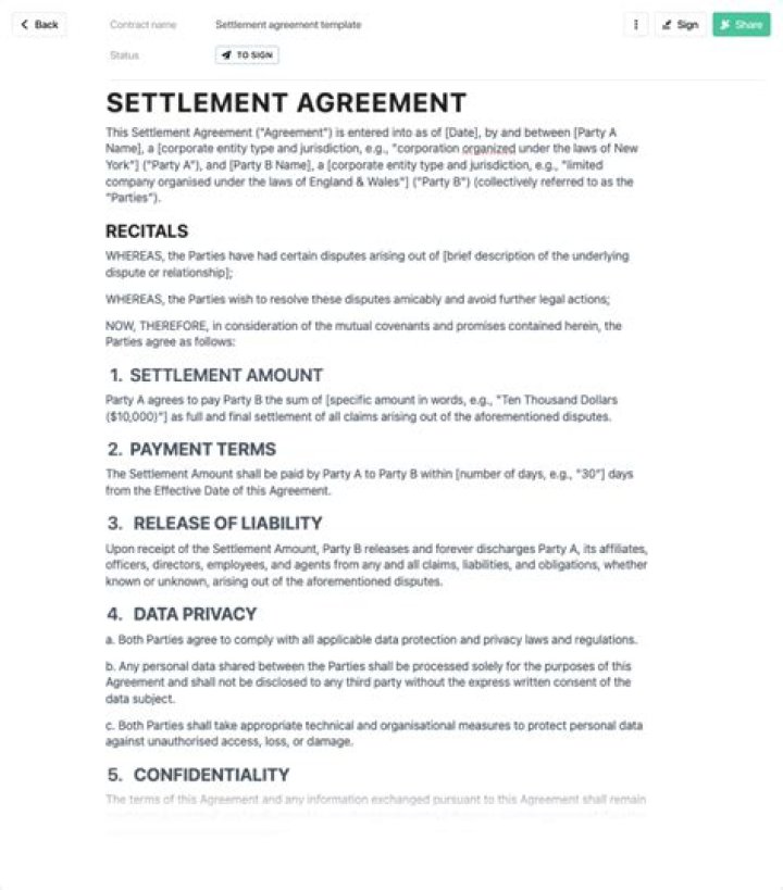 What is money settlement?