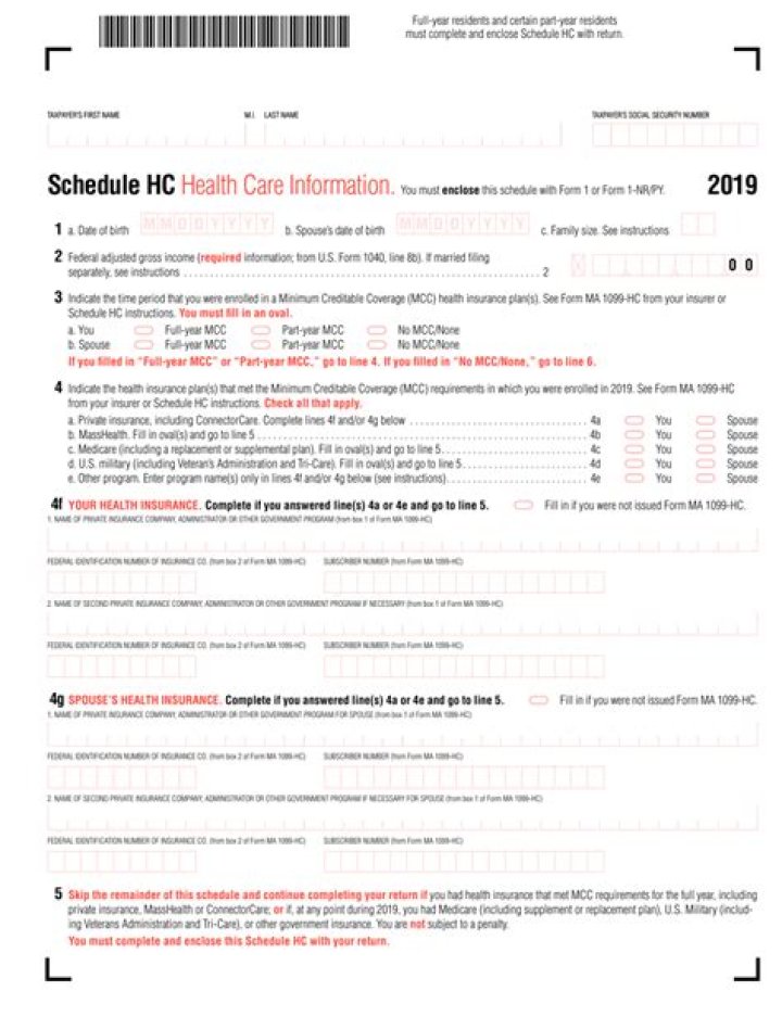 What is Schedule HC?