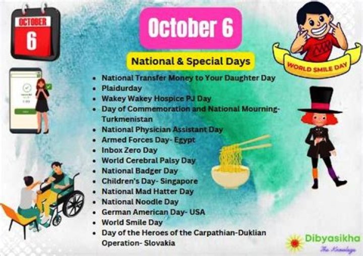 What is special about October 6th?