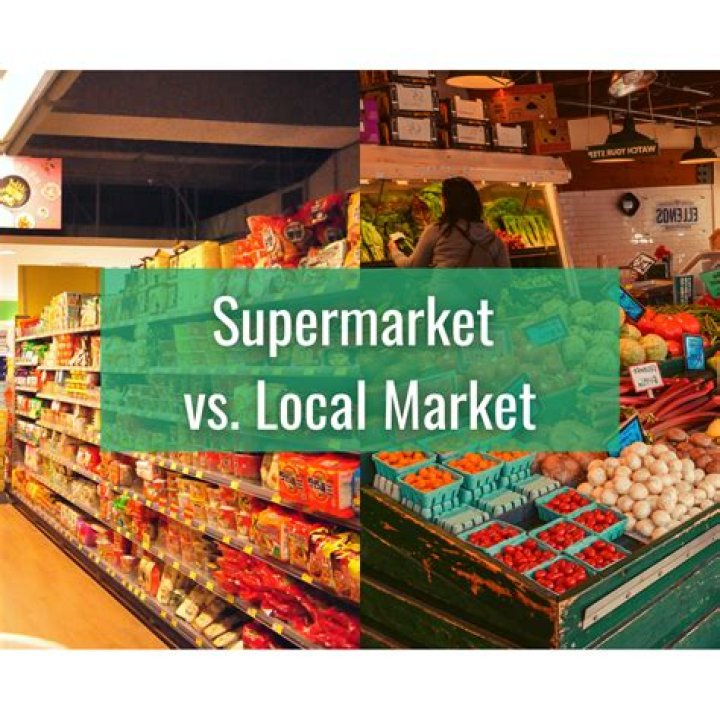 What is the difference between an open air market and a supermarket?