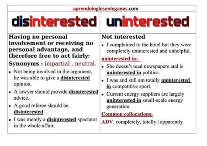 What is the difference between uninterested and disinterested?