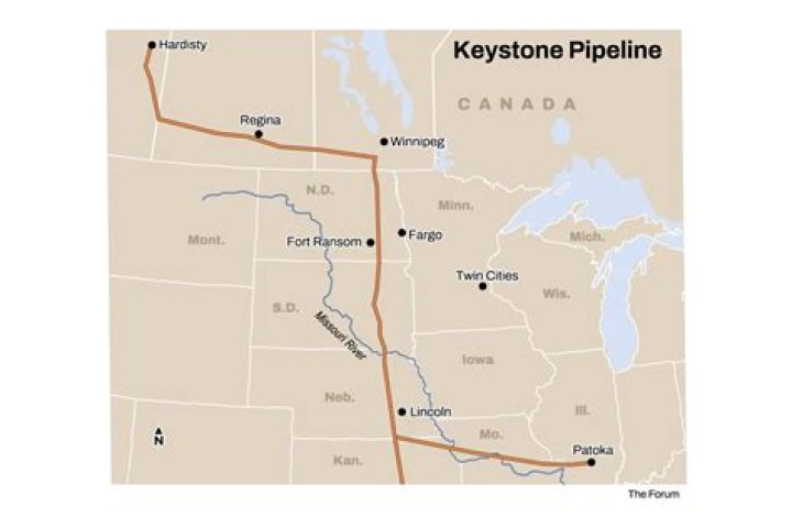 What is the problem with the Keystone pipeline?