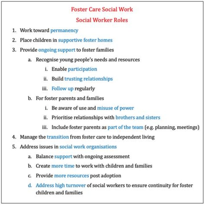What is the role of a foster carers supervising social worker?