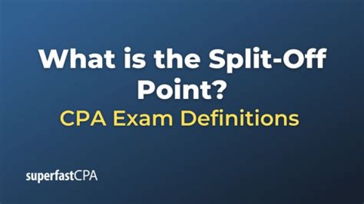 What is the split off point accounting?