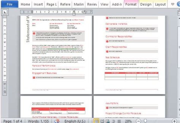 What makes a document look professional?