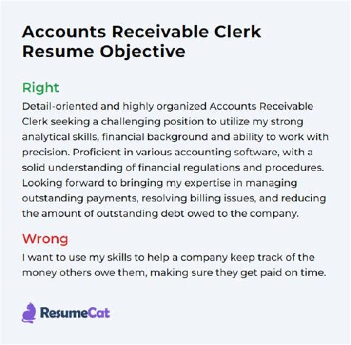 What qualities and skills are necessary for an accounts receivable clerk?