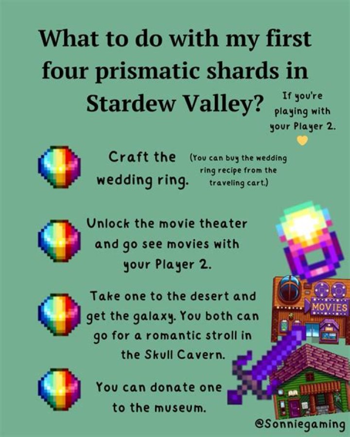 What should I do with my first Prismatic Shard in Stardew Valley?