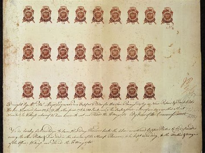 What was the 1765 tax on printed items called?