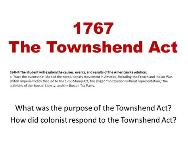 What was the purpose of the Townshend Act?