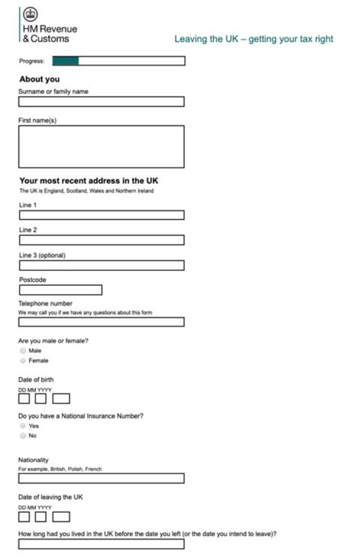 Where do I send my P85 form UK?